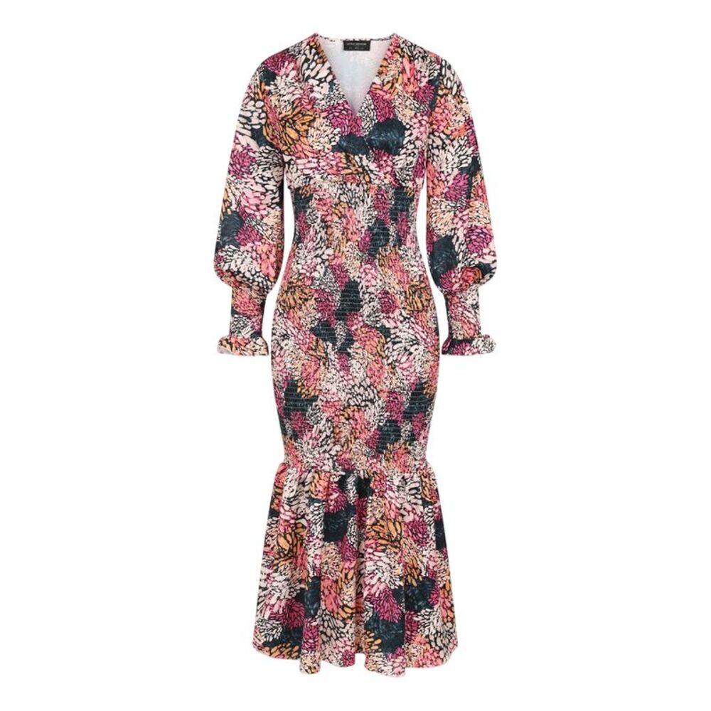 Little Mistress Womens/Ladies Floral V Neck Maxi Dress / Multicolored Print